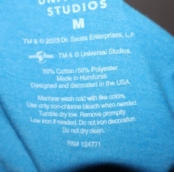 Dr. Seuss "Mother Of All Things" Torquoise Universal Studios Shirt. Medium. NWT. - Picture 5 of 6